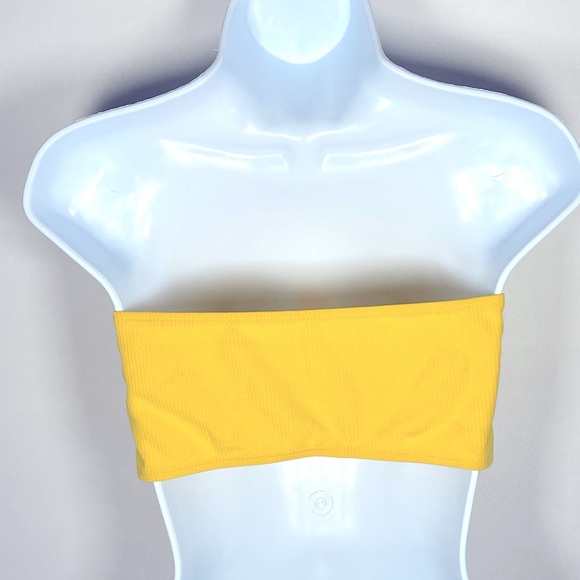 Zaful Yellow Tie Swim Top Size 6 Bandeau - Picture 2 of 5